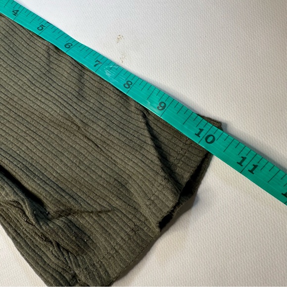 Ingrid and Isabel Maternity Button Shirt Womens Top XXL Olive Ribbed Stretch - Picture 7 of 12